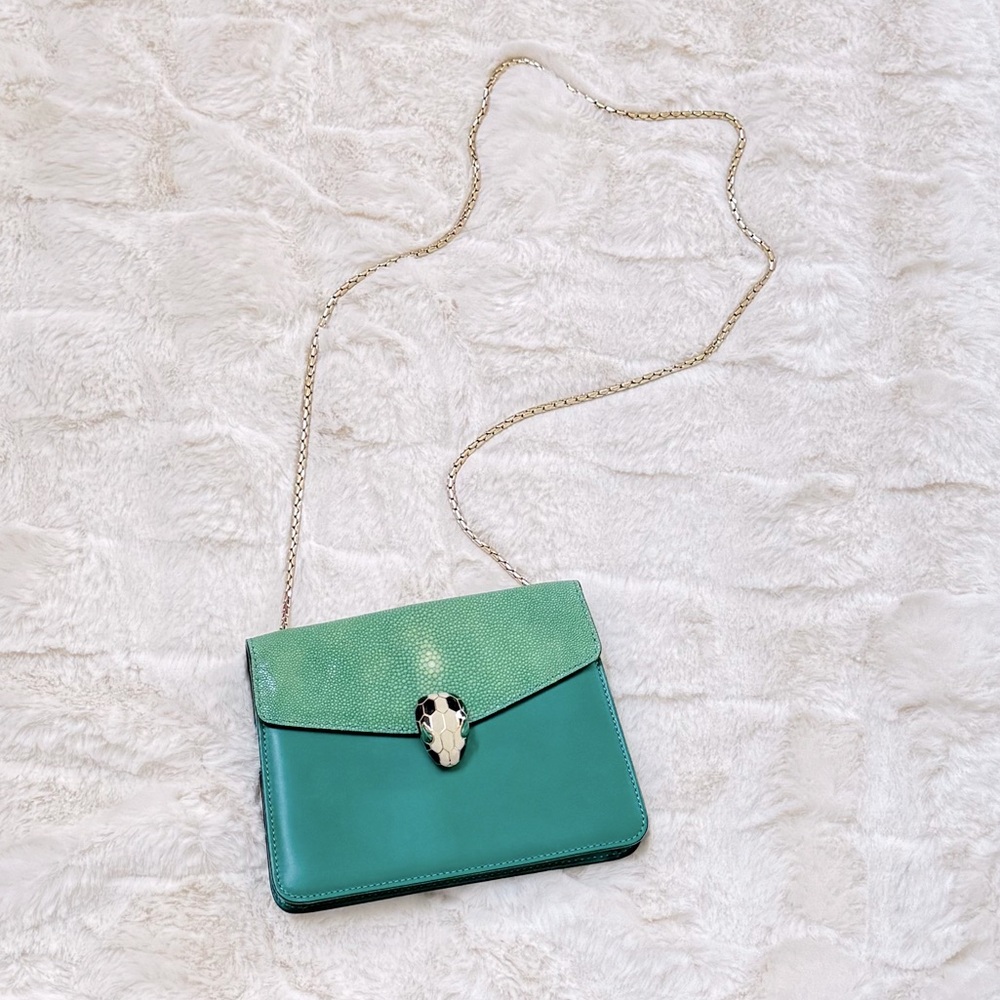 Bvlgari Stingray-Trimmed Serpenti Forever Bag